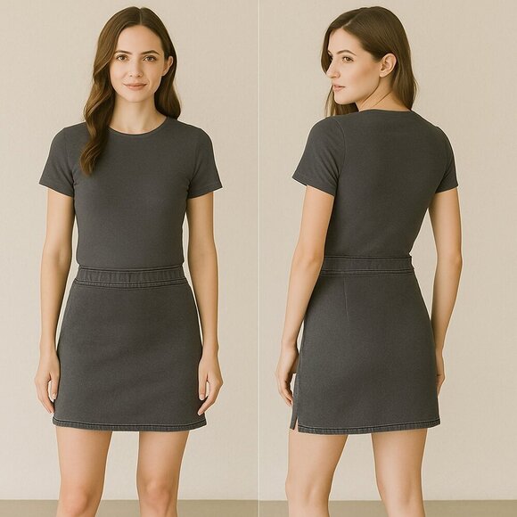 ✨ WILD FABLE 🌟 Women’s Side Slit Stretch Mini Skirt 👗 – Size 4 ✨ - Picture 3 of 11